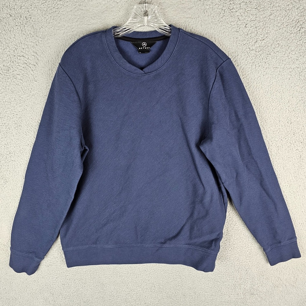 Aether Sweatshirt Womens Large Blue MF1782 Long Sleeve Pullover Activewear